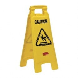 Rubbermaid FG611200YEL Caution, 11" Wide x 25" High, Plastic Floor Sign 
