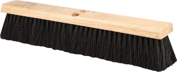 Push Broom: 18" Wide, Polypropylene Bristle