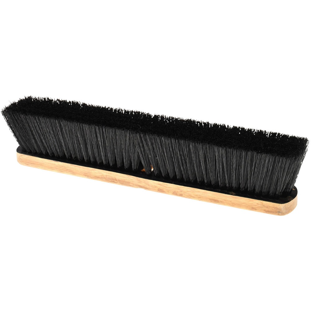 Push Broom: 18" Wide, Polypropylene Bristle