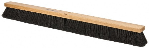 Push Broom: 36" Wide, Polypropylene Bristle