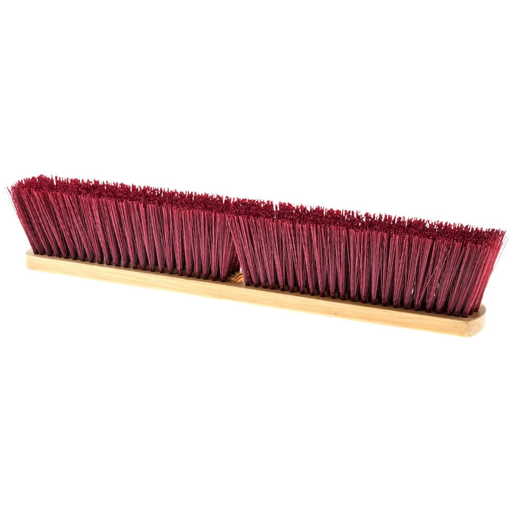 Push Broom: 24" Wide, Polypropylene Bristle