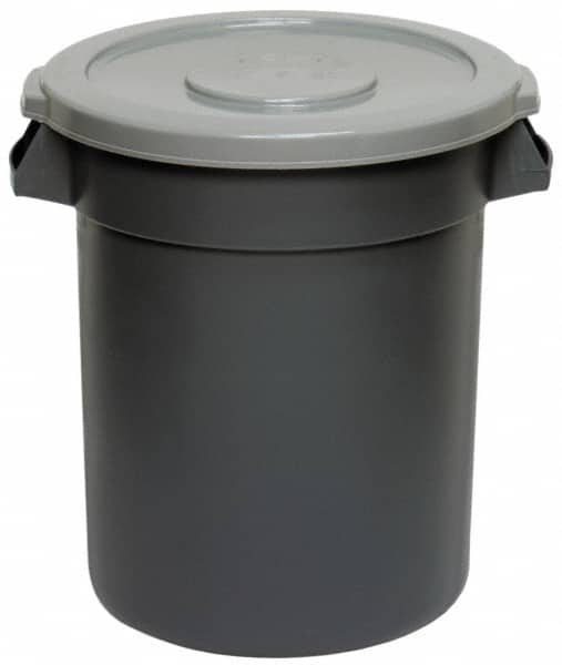 10 Gal Round Gray Trash Can