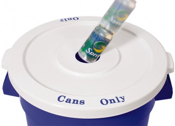 Flat Lid: Round, For 32 gal Recycle Container