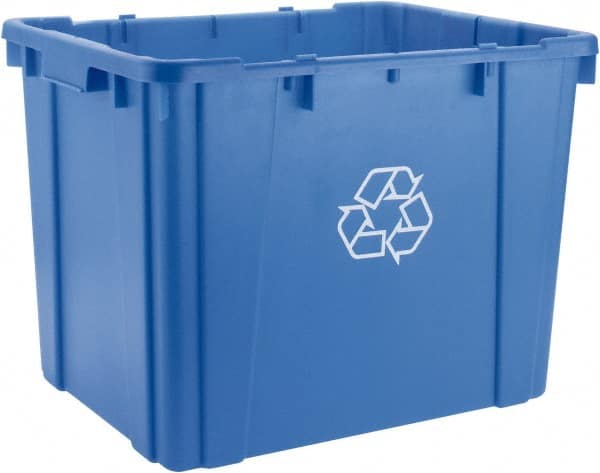 14 Gal Rectangle Blue Recycling Container