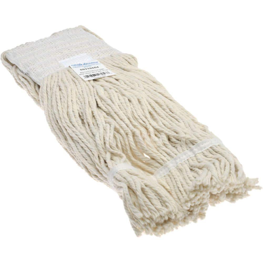 Wet Mop Cut: Clamp Jaw, Large, White Mop, Cotton