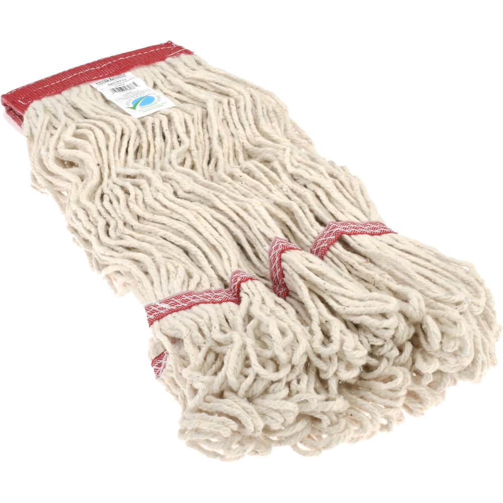 Wet Mop Loop: Clamp Jaw, X-Large, White Mop, Blended Fiber