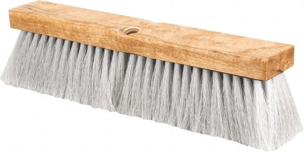Push Broom: 14" Wide, Polypropylene Bristle