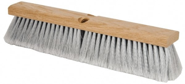 Push Broom: 16" Wide, Polypropylene Bristle