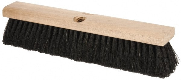 Push Broom: 14" Wide, Horsehair Bristle