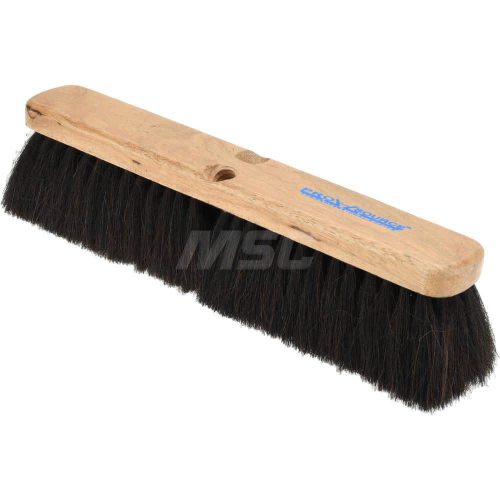 Push Broom: 16" Wide, Horsehair Bristle