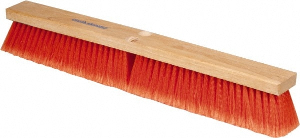 Push Broom: 24" Wide, Polypropylene Bristle