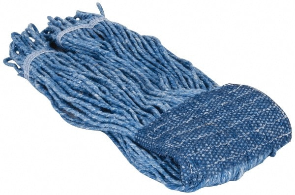 Wet Mop Loop: Clamp Jaw, Medium, Blue Mop, Blended Fiber