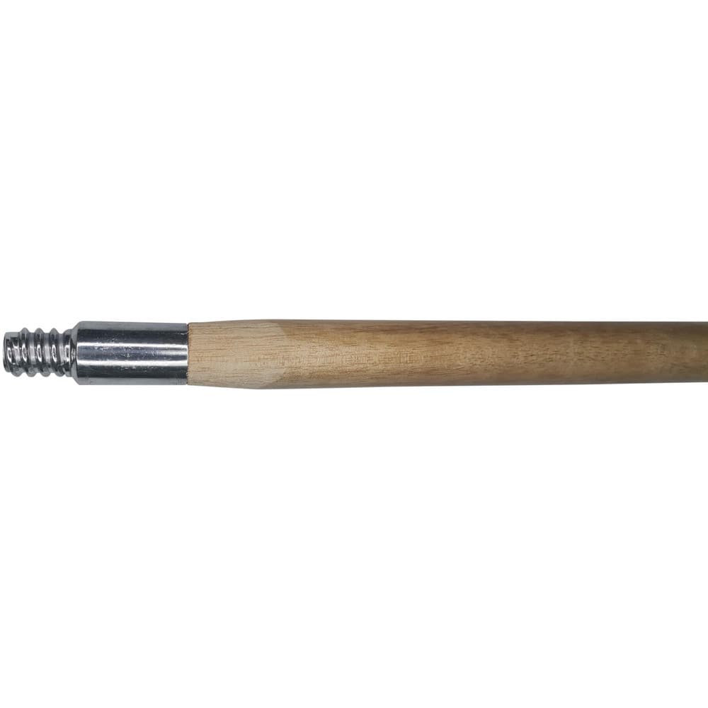 Broom/Squeegee Poles & Handles; Connection Type: Threaded ; Handle Length (Decimal Inch): 60 ; Handle Diameter (Inch): 1-1/8 ; Telescoping: No ; Adapter Material: Metal ; Handle Material: Wood
