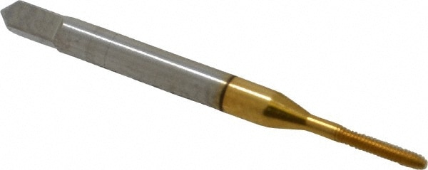 Thread Forming Tap: M1.6x0.35 Metric Coarse, 4H Class of Fit, Bottoming, High Speed Steel, TiN Coated