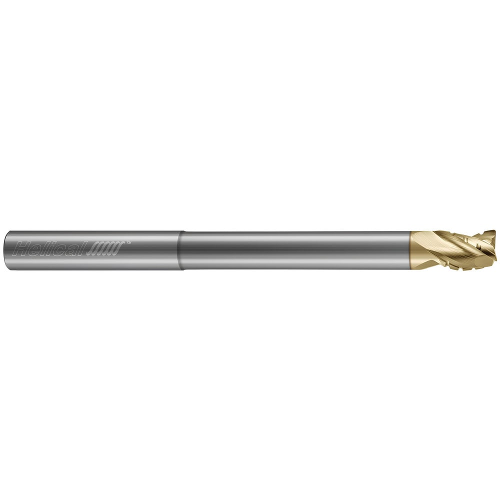 Corner Radius End Mill: 1/8" Dia, 5/32" LOC, 0.0150" Radius, 3 Flute, Solid Carbide