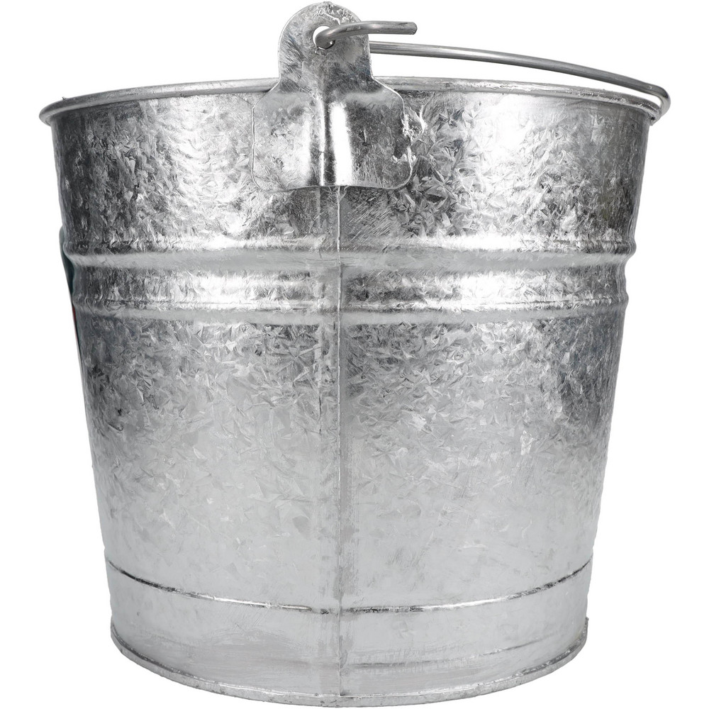 Behrens 10 Qt, 101/4" High, Galvanized Steel Round Gray Single Pail MSC Direct