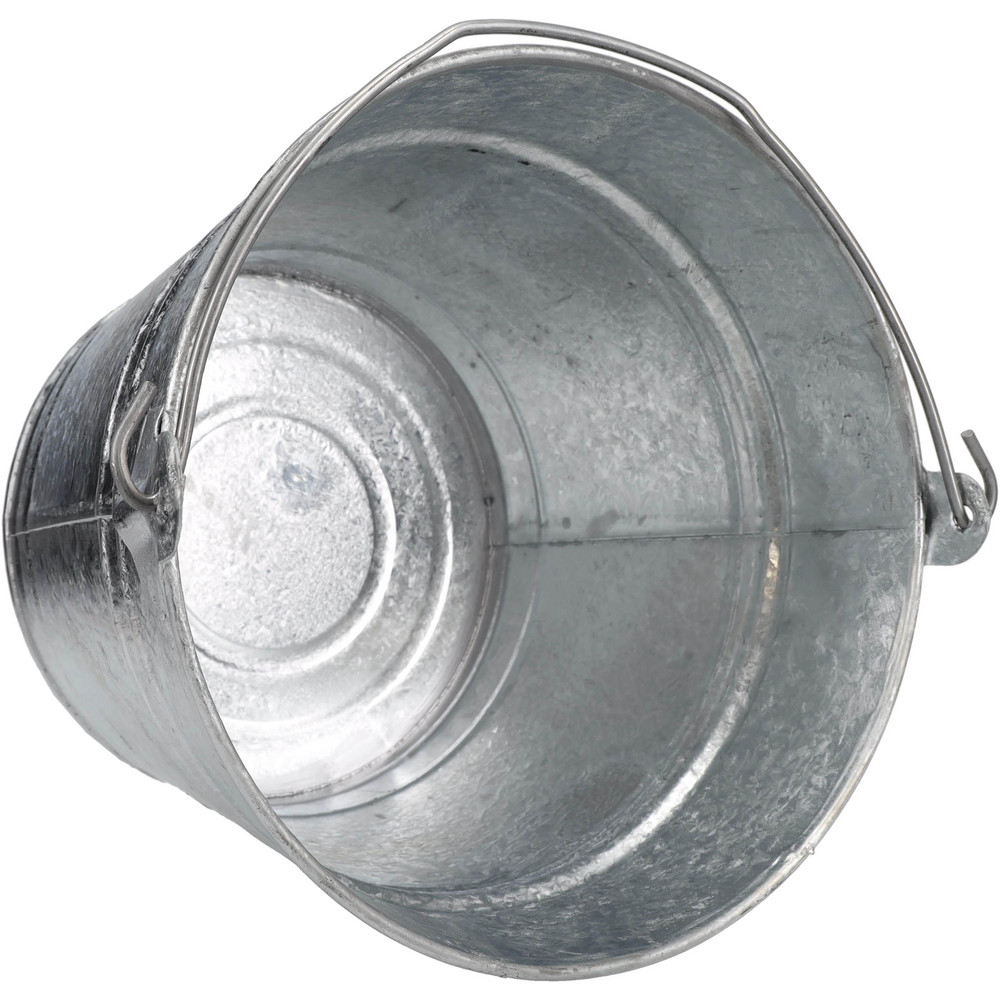 Behrens 10 Qt, 101/4" High, Galvanized Steel Round Gray Single Pail