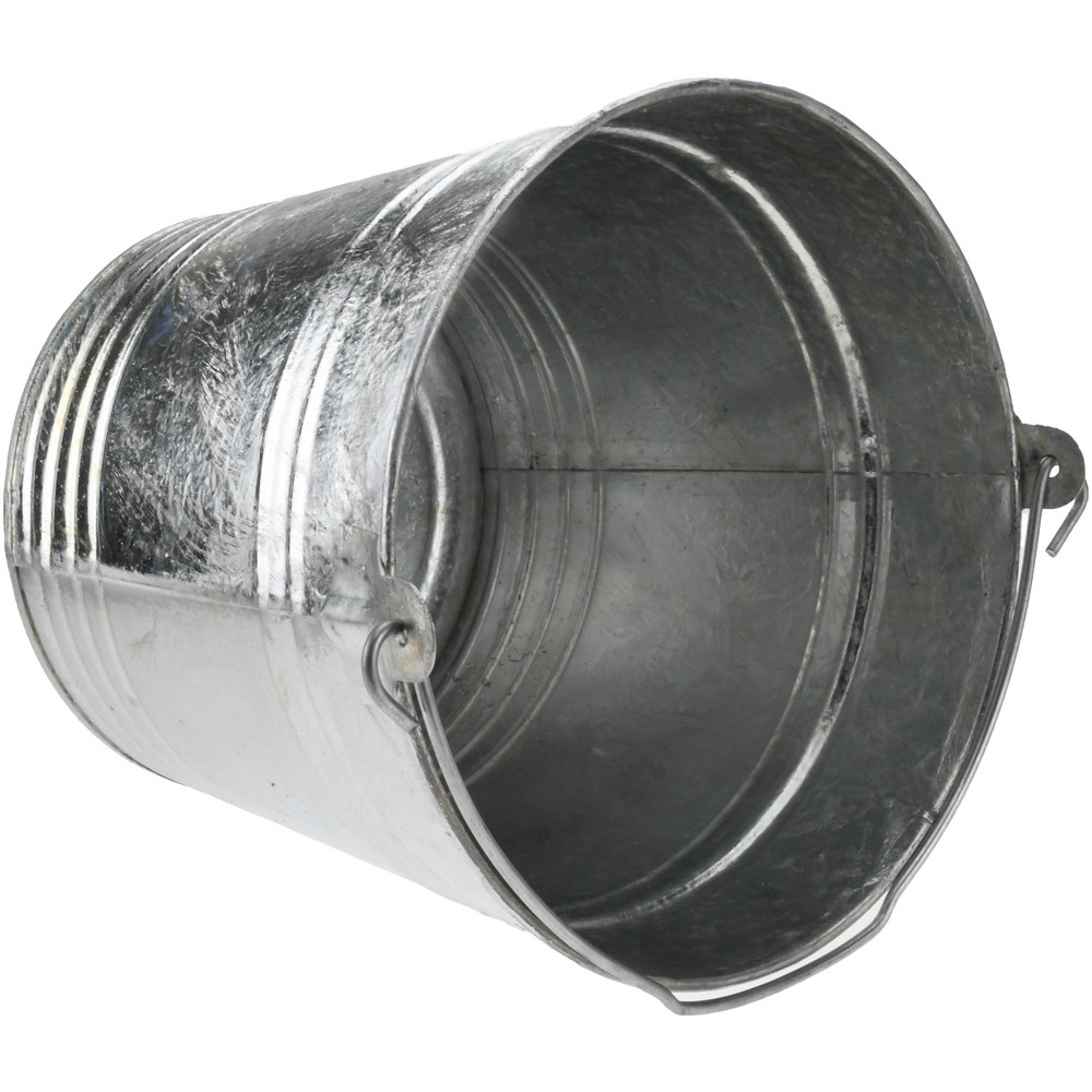 Behrens 14 Qt, 111/2" High, Galvanized Steel Round Gray Single Pail