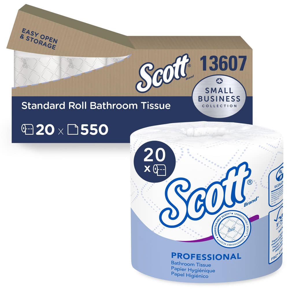Scott 13607 Bathroom Tissue: Recycled Fiber, 2-Ply, White 