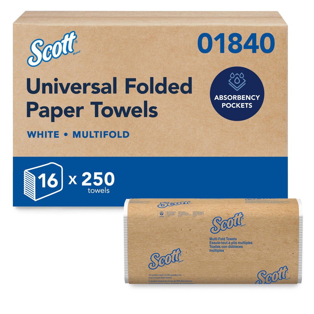 Scott - Multifold Paper Towels (01840), with Absorbency Pockets