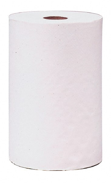 Paper Towels: Hard Roll, Box, 1 Ply, Recycled Fiber, White