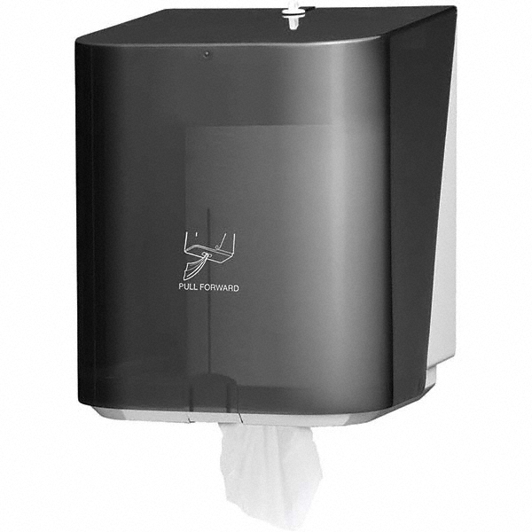 Center-Pull Towel Dispenser, Smoke (Black), 10.0" x 12.5" x 10.65" - 12-1/2" OAH, 10" OAW, 10.65" OAD, Smoke