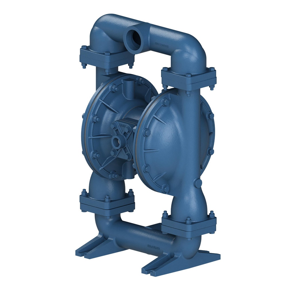 Air Operated Diaphragm Pump: 2" NPT, Aluminum Housing