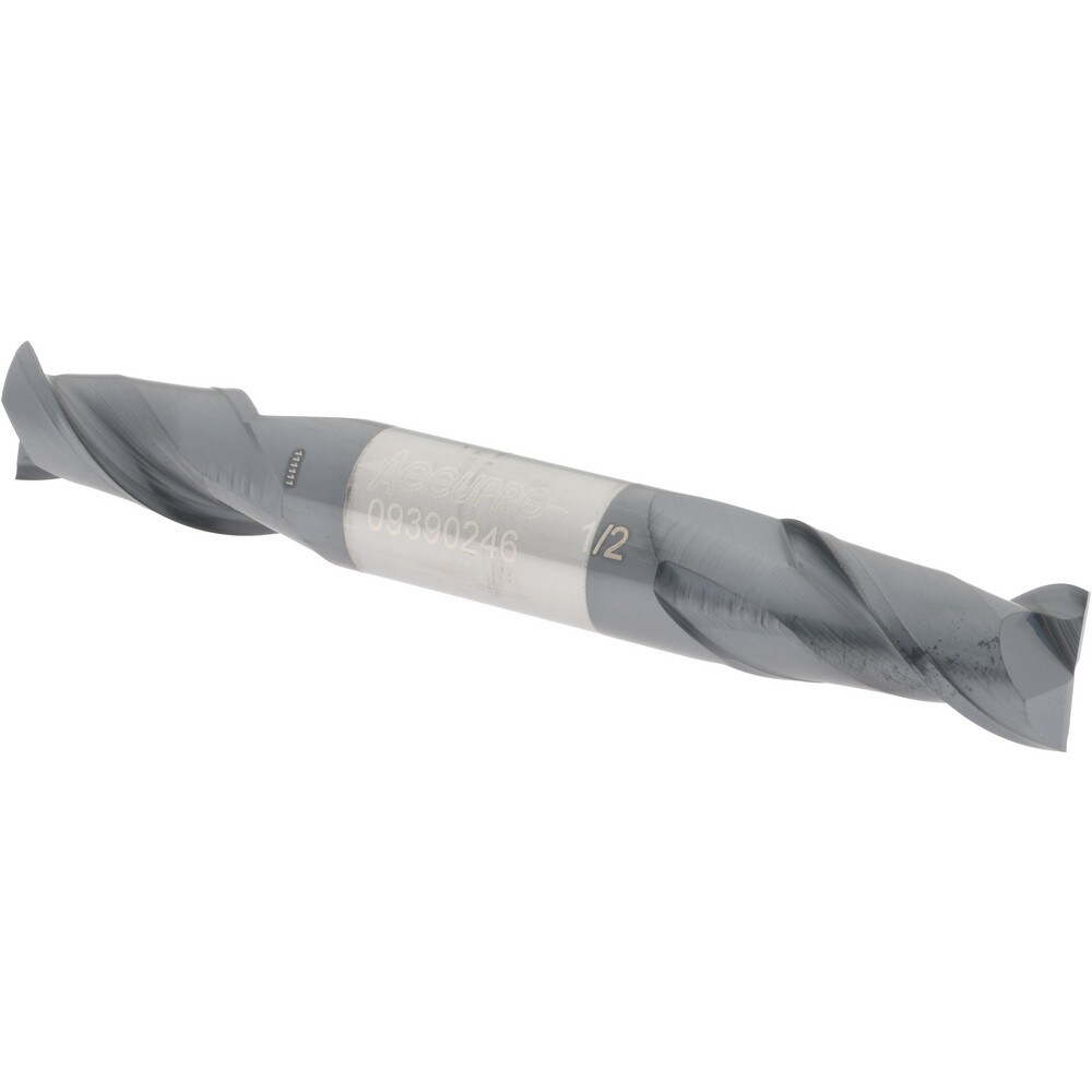 Accupro 12185052 Square End Mill: 1/2 Dia, 1 LOC, 1/2 Shank Dia, 4 OAL, 2 Flutes, Solid Carbide 