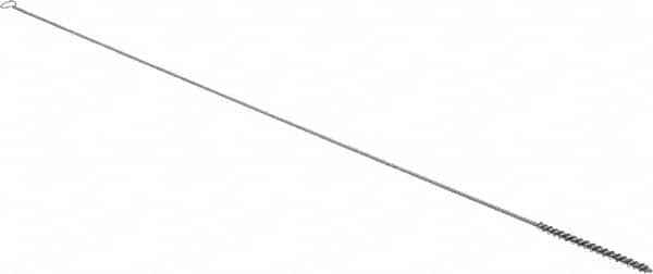 Schaefer Brush 3 Long x 1/4 Diam Stainless Steel Long Handle Wire Tube Brush - Single Spiral, 27 OAL, 0.005 Wire Diam, 0.13 Shank Diam 14442