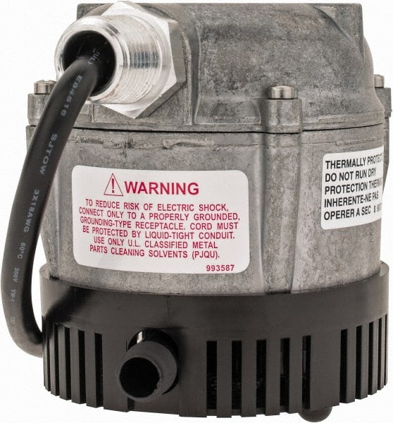 Submersible Pump: 1.1 Amp Rating, 115V, Electric Button