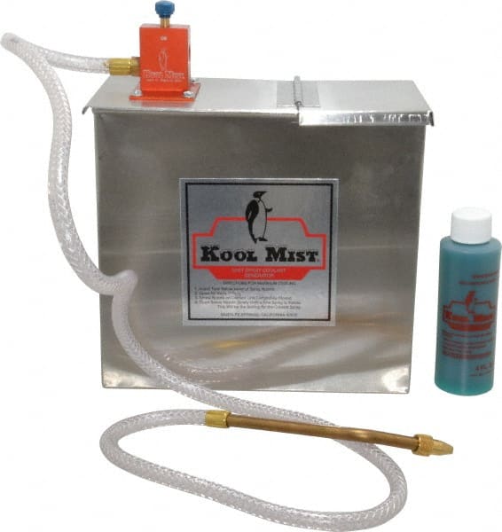 Tank Mist Coolant System: 1 gal Stainless Steel Tank, 1 Outlet