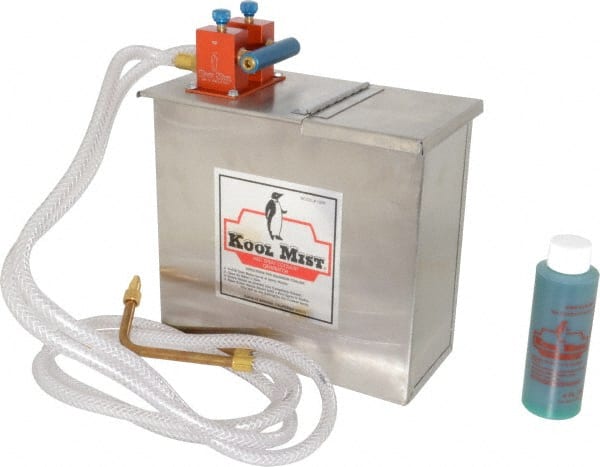 Tank Mist Coolant System: 4.9 gal Stainless Steel Tank, 2 Outlet