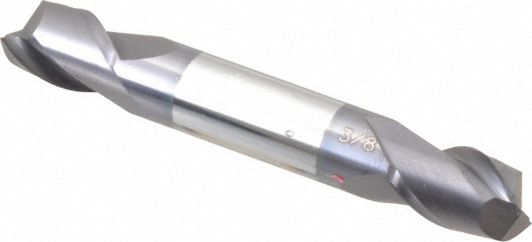 12185106 Square End Mill: 3/8 Dia, 1/2 LOC, 3/8 Shank Dia, 2-1/2 OAL, 2 Flutes, Solid Carbide  