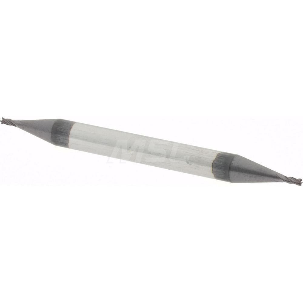 Accupro 12185148 Square End Mill: 1/32 Dia, 1/16 LOC, 1/8 Shank Dia, 1-1/2 OAL, 4 Flutes, Solid Carbide Image