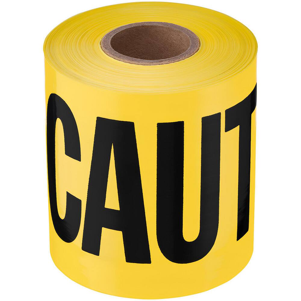 Barricade & Flagging Tape; Tape Type: Danger Header Tape ; Legend: Caution ; Material: Plastic ; Thickness (mil): 2 ; Overall Length: 200.00 ; Roll Length (Feet): 200