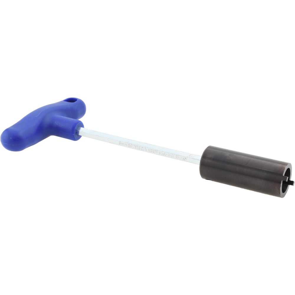 Rotary Tool Holder Hardware; Type: Cool Tube Wrench ; Compatible Tool Type: HSK Shank Tool ; Compatible Taper Size: HSKA100 ; Collar Diameter (mm): 24.00 ; For Use With: HSK Coolant Systems ; Material: Steel