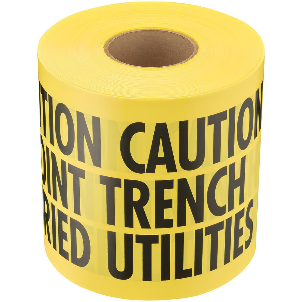 Underground Utility Marking Tape; Tape Type: Detectable ; APWA Color Meaning: Electric Power Lines, Cables, Conduit & Lighting Cables; Sewers & Drain Lines ; Legend Color: Yellow ; Legend: CAUTN JOINT TRNCH BURIED UTIL ; Roll Width: 8