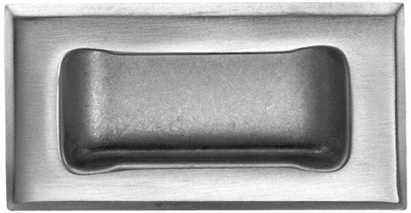4.75" Overall Width x 2.44" Overall Height, 0.65" Recess Depth, Zinc Recessed Pull