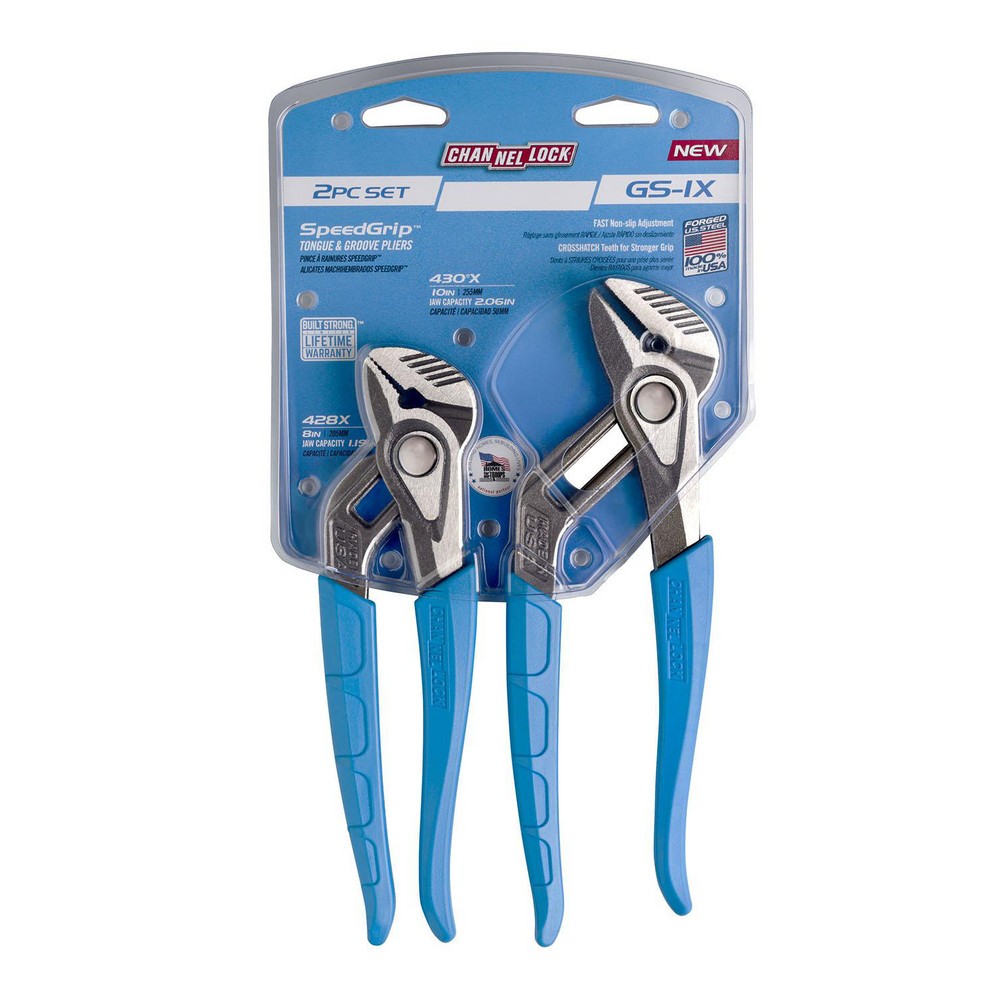 Channellock Plier Sets; Plier Type Included 8" & 10" SPEEDGRIP
