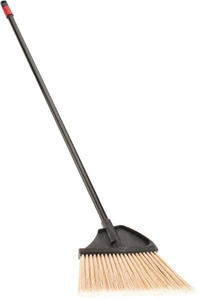 O-Cedar CB064007 MaxiClean Angle Broom, Flagged Pet Bristles, 56 Handle, Black, 6/Carton