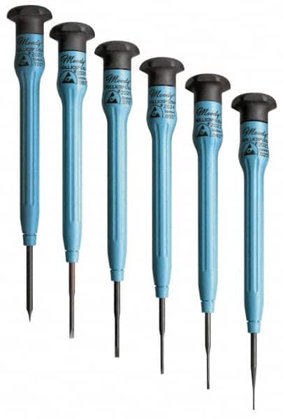 Moody Tools 58-0316 Screwdriver Set: 6 Pc, Slotted 