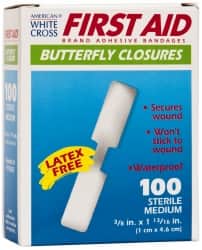 100 Qty 1 Pack Butterfly Self-Adhesive Bandage