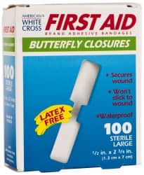100 Qty 1 Pack Butterfly Self-Adhesive Bandage