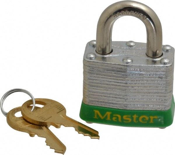 Master Lock Laminated Steel Padlock Green