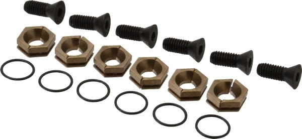 Kurt MT6 15/16" Aluminum Bronze Hex, 3/8-16 Stud Thread, Symmetrical Hex Clamp 