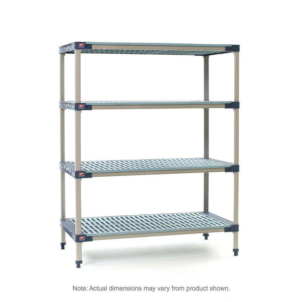 Metro Plastic Shelving; Shelving Type Starter; Shelf Style Ventilated; Shelf Type