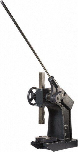 Pneumatic Arbor Press: 2" Ram, 10" Throat Depth, 5 Ton Pressure, 14-1/2" Max Work Height