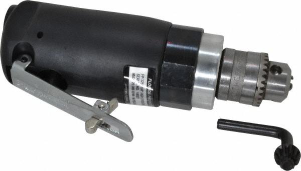 Air Drill: 1/4" Keyed Chuck - Inline, 20,000 RPM, 0.33 hp