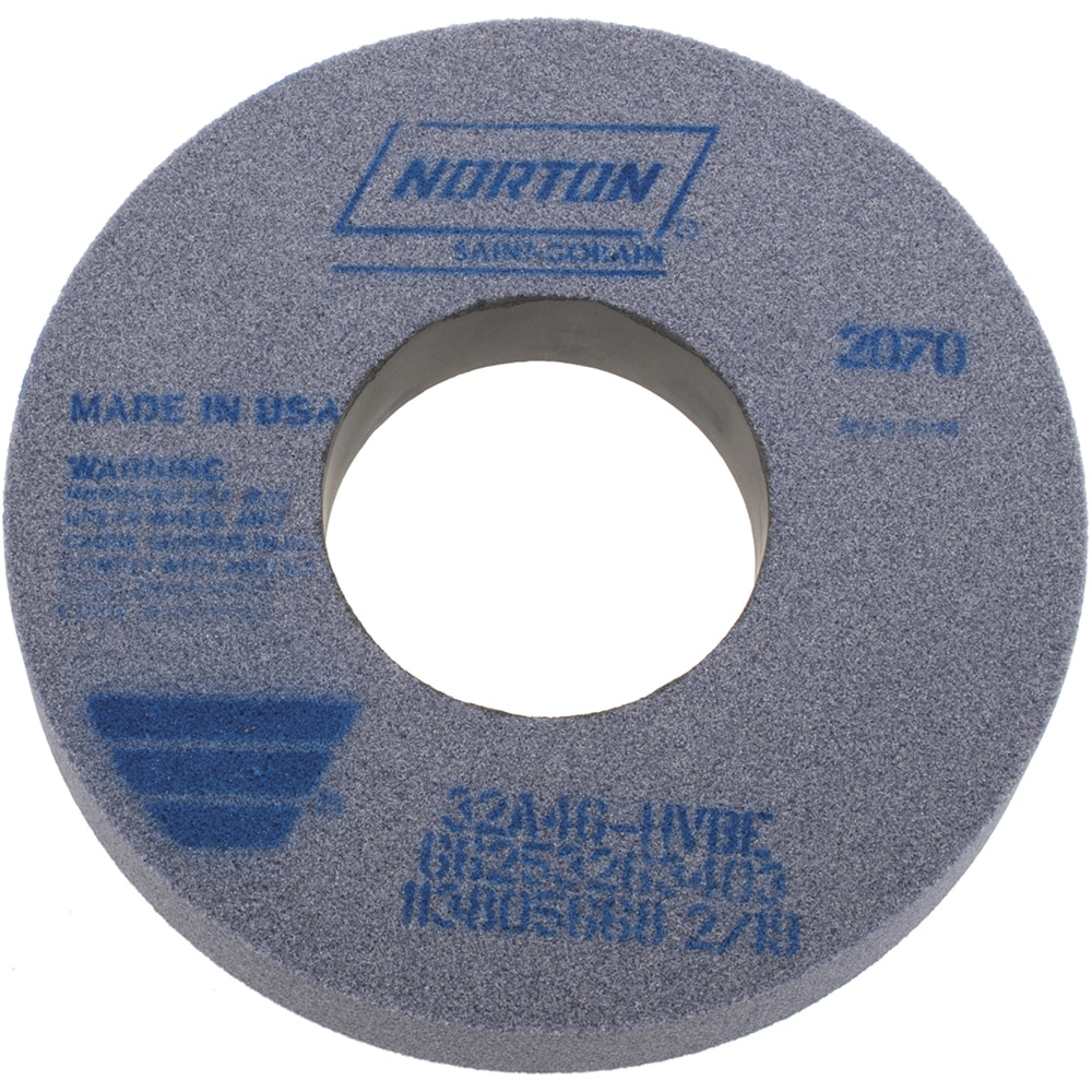 Norton 66253263403 Surface Grinding Wheel: 12" Dia, 2" Thick, 5" Hole, 46 Grit, H Hardness Image