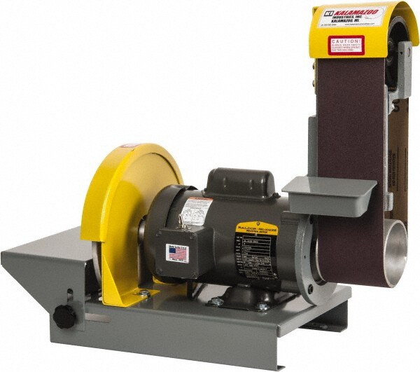 Horizontal & Vertical Combination Sanding Machine: 36" Long x 4" Wide Belt, 10" Dia